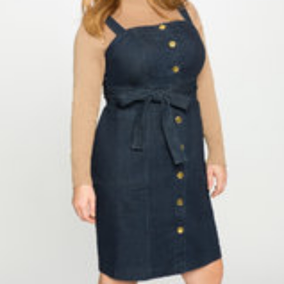 Eloquii Dresses & Skirts - Eloquii Button Front Denim Dress